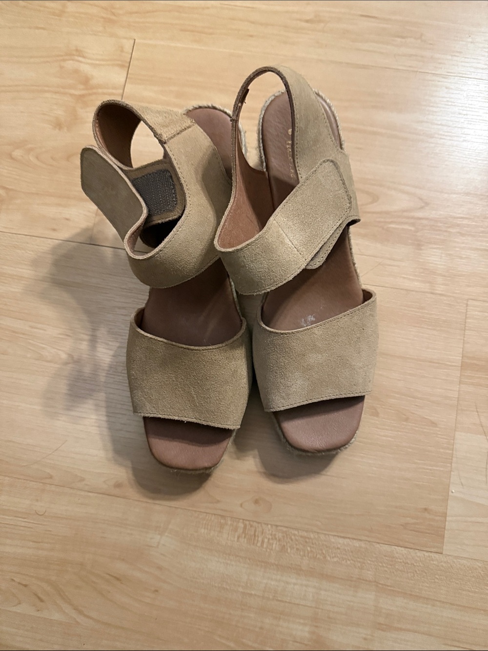Picon Suede Slingback Sandals in Tan